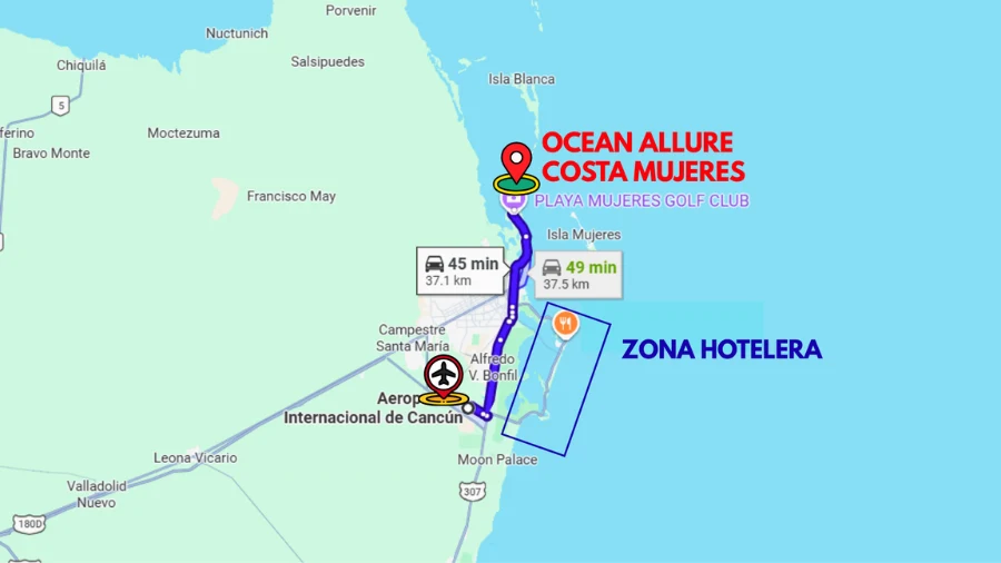 Ocean Allure Costa Mujeres – costa norte de Cancún