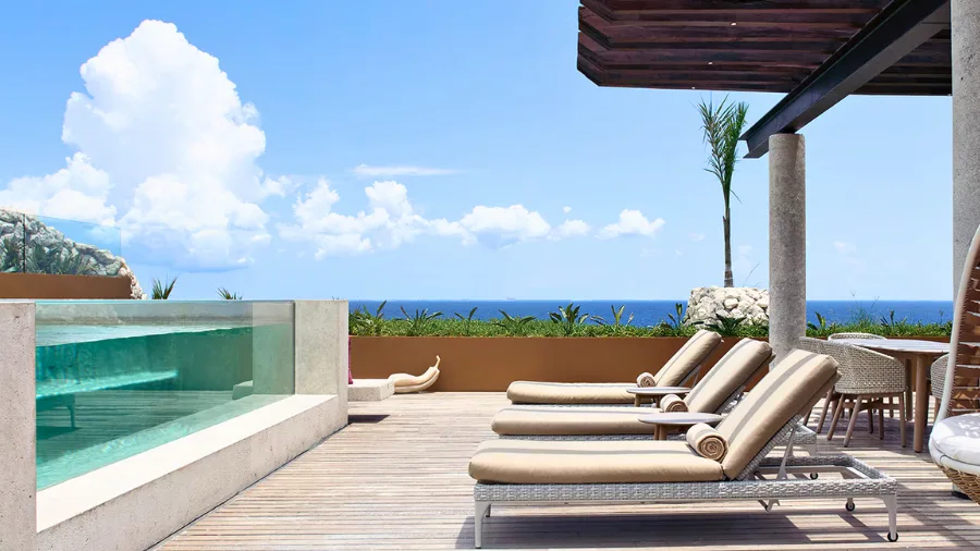Xcaret Arte – suites overview con vistas al mar Caribe